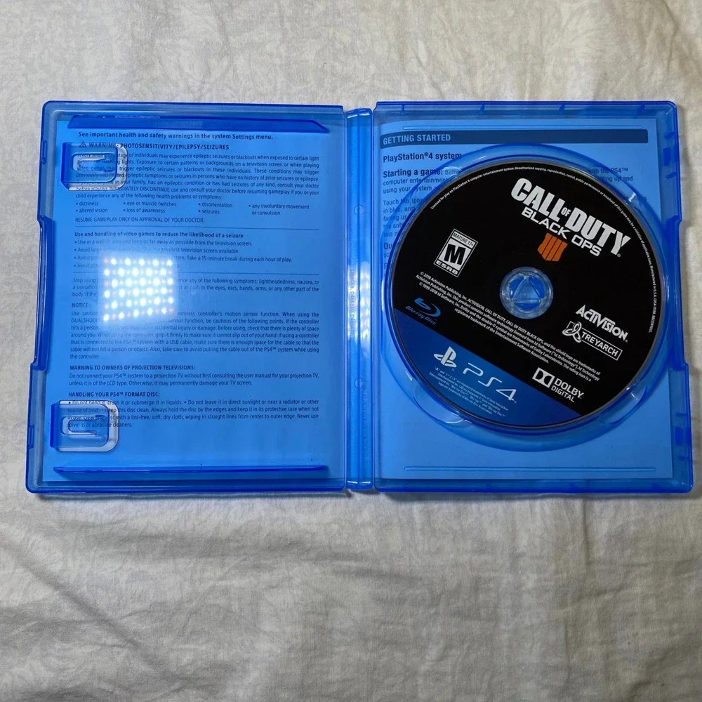 Call of Duty Black Ops 4 PS4 Sony PlayStation 4 Game Disc Case Complete